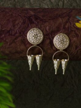 Eva Floral Motif Twin Funnel Earring