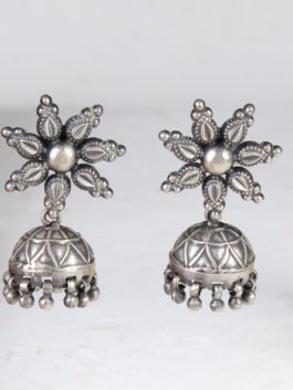 Silver  Handcrafted Mini Jhumka with ghoonghroo