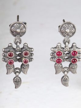 Silver Handcrafted Temple Earrings