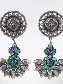 Silver Tone Handcrafted Earrings