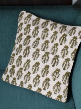HAND BLOCK PRINTED COTTON  CUSHION COVER