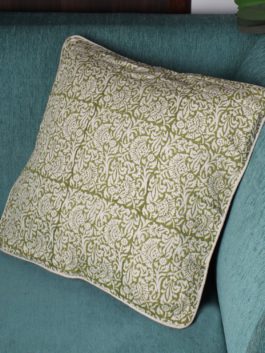 HAND BLOCK PRINTED COTTON  CUSHION COVER