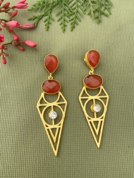 MATTE GOLD HANDCRAFTED  EARRINGS