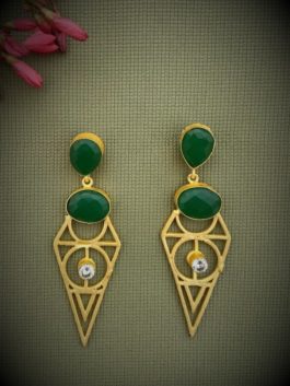 MATTE GOLD HANDCRAFTED  EARRINGS